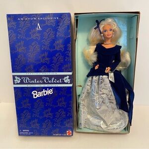 Avon Exclusive Special Edition Winter Velvet Barbie New In Box Vintage 1995